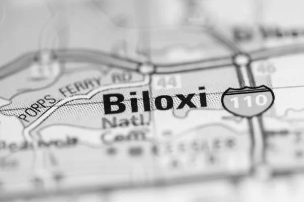 Biloxi Χάρτη Των Ηνωμένων Πολιτειών Της Αμερικής — Φωτογραφία Αρχείου