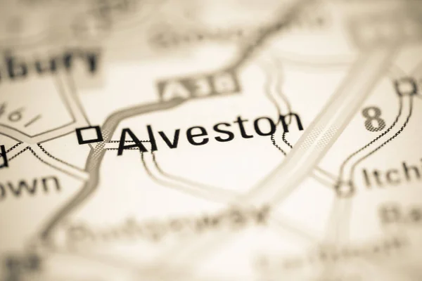 アルベストンだ 地理地図上のイギリス — ストック写真