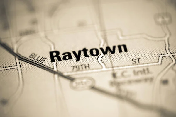 Raytown Abd Coğrafi Haritasında — Stok fotoğraf