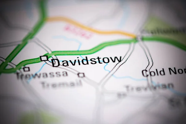 ダヴィストウ 地理地図上のイギリス — ストック写真