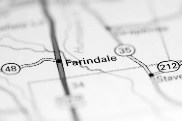 Farindale 阿肯色州地图上的美国 — 图库照片
