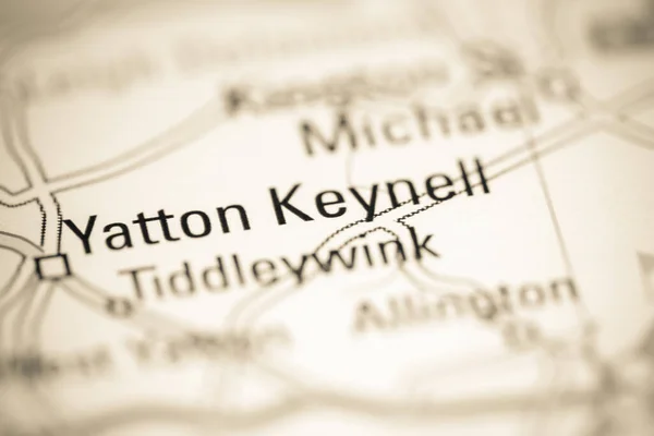 Yatton Keyneel Birleşik Krallık Coğrafya Haritasında — Stok fotoğraf