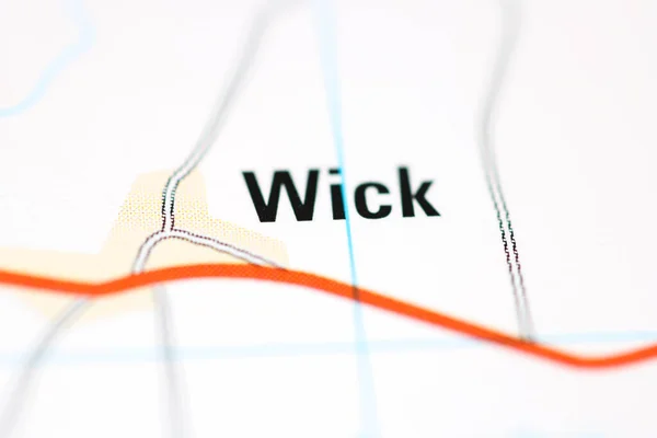 Wick Mapa Geográfico Reino Unido — Fotografia de Stock