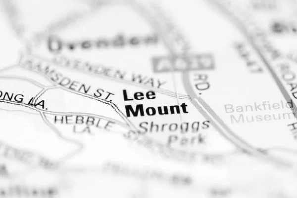 Lee Mount on a geographical map of UK