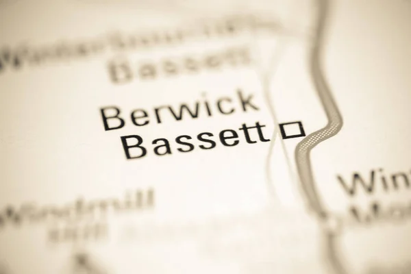 Berwick Bassett Royaume Uni Sur Une Carte Géographique — Photo