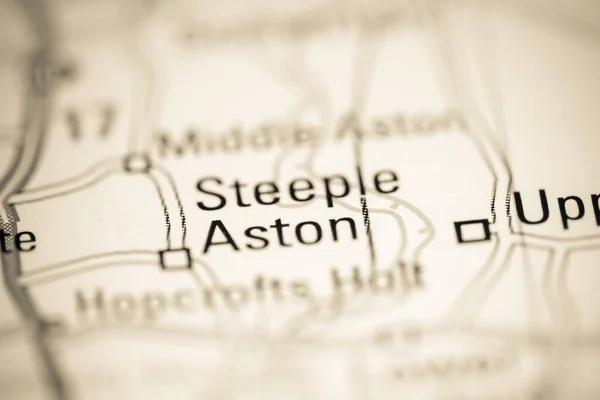 ステップ アストン 地理地図上のイギリス — ストック写真
