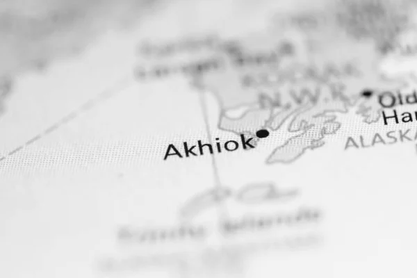 Akhiok Alaska Eeuu Mapa Geográfico — Foto de Stock
