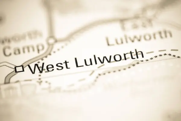 West Lulworth Reino Unido Sobre Mapa Geografia — Fotografia de Stock