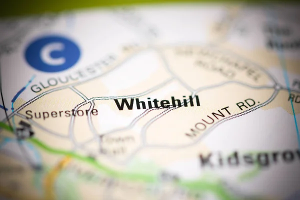 Whitehill Географічній Карті Великої Британії — стокове фото
