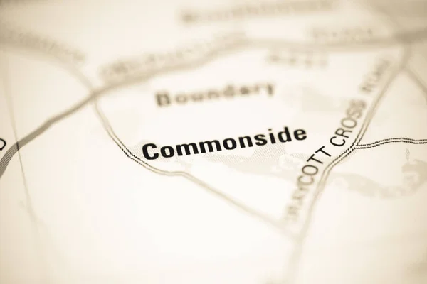 Commonside Mapa Geográfico Reino Unido — Fotografia de Stock