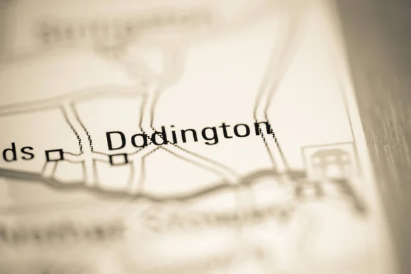 ドディントン 地理地図上のイギリス — ストック写真