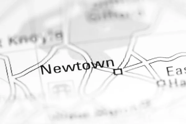 Newtown Regno Unito Una Carta Geografica — Foto Stock