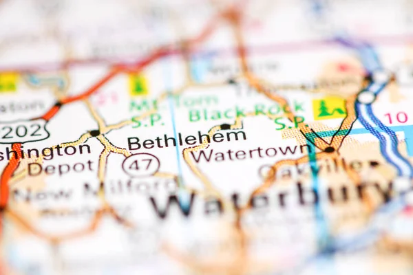 Bethlehem. Connecticut. USA on a geography map
