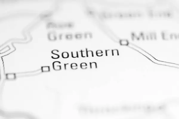 Південний Зелений Велика Британія Географічній Карті — стокове фото
