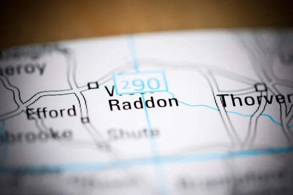 ラドン 地理地図上のイギリス — ストック写真