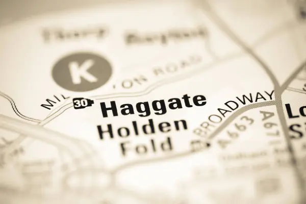Haggate Γεωγραφικό Χάρτη Του Ηνωμένου Βασιλείου — Φωτογραφία Αρχείου