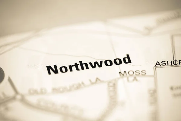 Northwood Mapie Geograficznej Wielkiej Brytanii — Zdjęcie stockowe