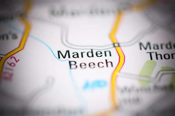 Marden Beech Regno Unito Una Carta Geografica — Foto Stock