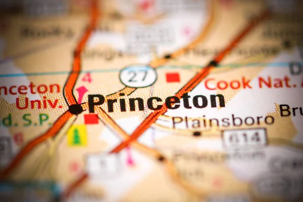 Princeton New Jersey Usa Auf Einer Geografischen Karte — Stockfoto