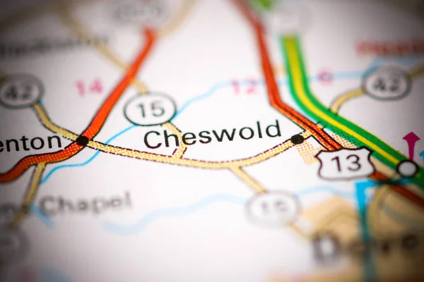 Cheswold. Delaware. USA on a geography map