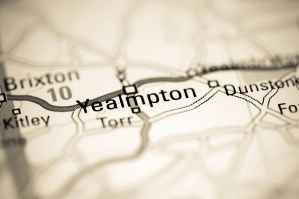 Yealmpton Reino Unido Sobre Mapa Geografia — Fotografia de Stock