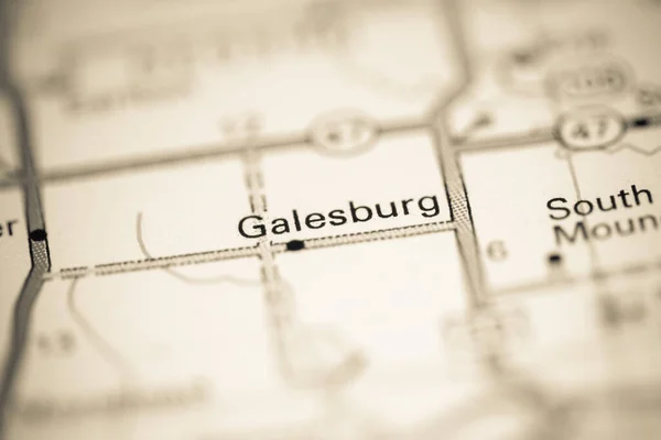 Galesburg Det Kansas Usa Geografisk Karta — Stockfoto