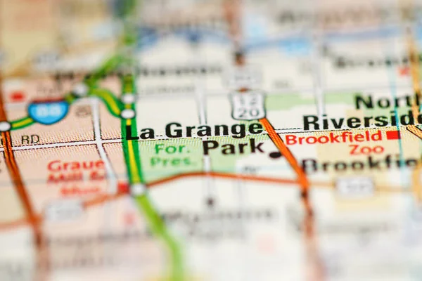 La Grange Park on a map of the United States of America