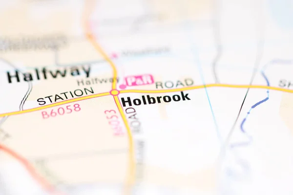 Holbrook on a geographical map of UK