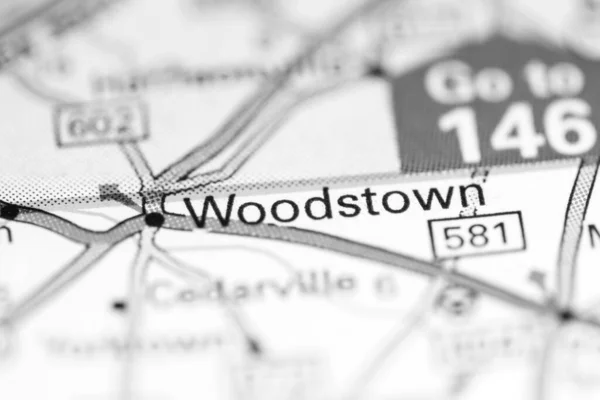 Woodstown New Jersey Abd Coğrafya Haritasında — Stok fotoğraf