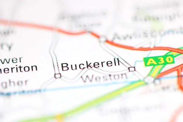 Buckerell. United Kingdom on a geography map