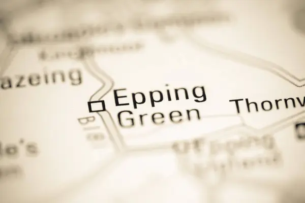 Epping Green Regno Unito Una Carta Geografica — Foto Stock