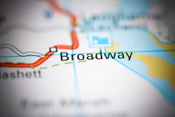 Broadway Reino Unido Mapa Geográfico — Foto de Stock