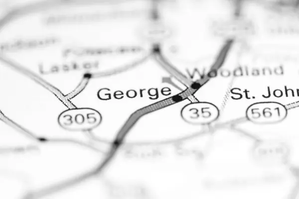 ジョージ ノースカロライナ州 地理地図上のアメリカ — ストック写真