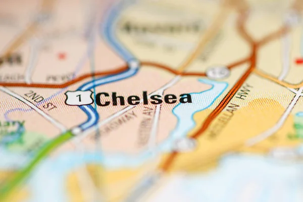 Chelsea on a map of the United States of America