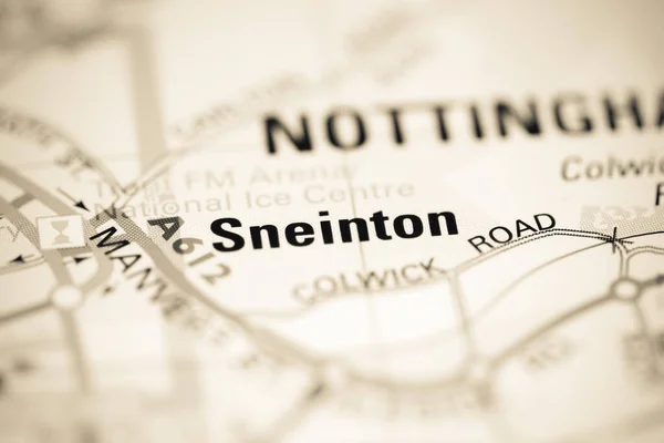 Sneinton Mapa Geográfico Reino Unido — Fotografia de Stock