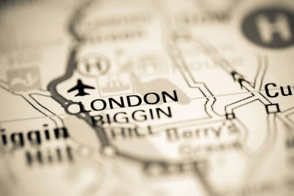 London Biggin Hill Großbritannien Auf Einer Geografischen Karte — Stockfoto