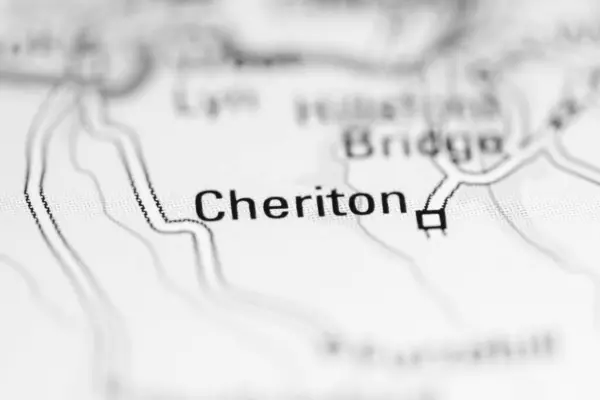 チェリトン 地理地図上のイギリス — ストック写真