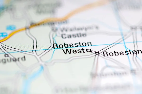 ロベストン ウエスト 地理地図上のイギリス — ストック写真