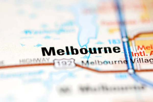 Melbourne Geographical Map Usa — Stock Photo, Image