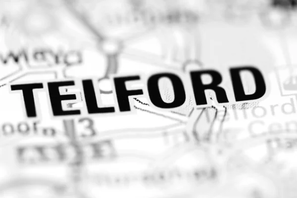 Telford Mapa Geográfico Reino Unido — Fotografia de Stock