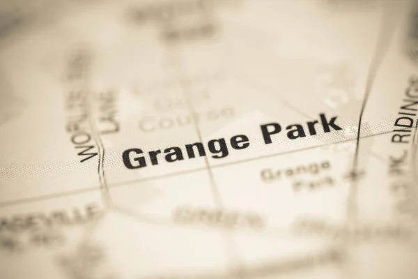 지도에 Grange Park — 스톡 사진