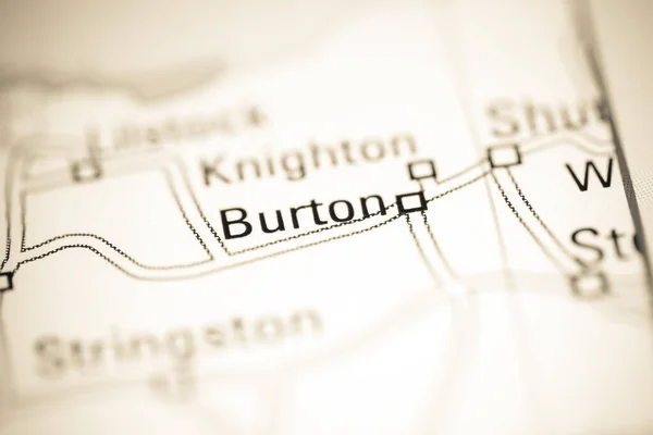 バートン 地理地図上のイギリス — ストック写真