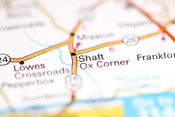 Shaft. Delaware. USA on a geography map