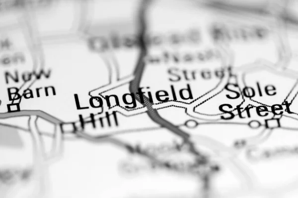 ロングフィールド 地理地図上のイギリス — ストック写真