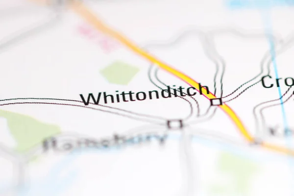 Whittonditch Reino Unido Sobre Mapa Geografia — Fotografia de Stock