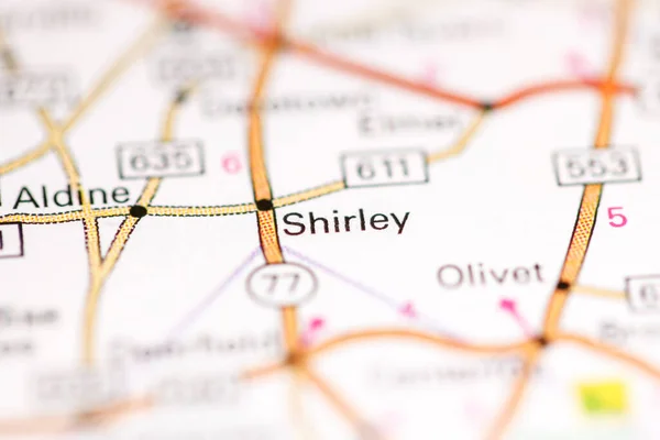 Jestem Shirley New Jersey Stany Zjednoczone Mapie Geograficznej — Zdjęcie stockowe