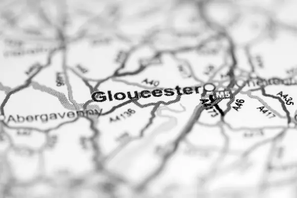 グロスター 地理地図上のイギリス — ストック写真