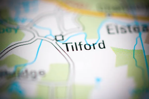 Tilford Zjednoczone Królestwo Mapie Geograficznej — Zdjęcie stockowe