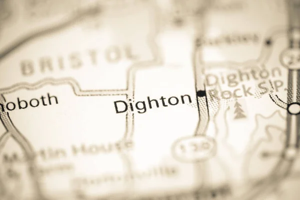 Dighton Massachusetts Stati Uniti Una Mappa Geografica — Foto Stock