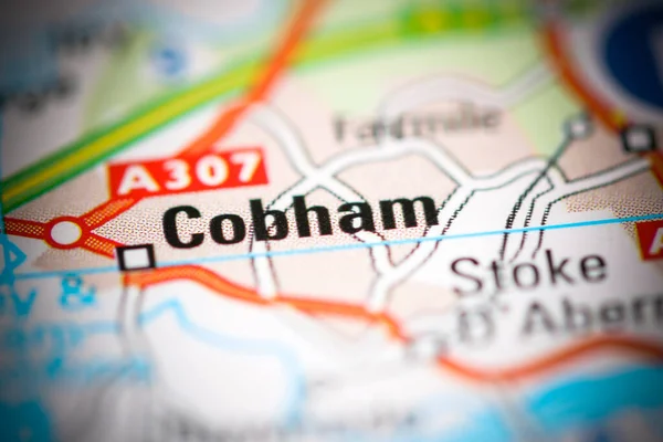 Kobham Egyesült Királyság Földrajzi Térképen — Stock Fotó